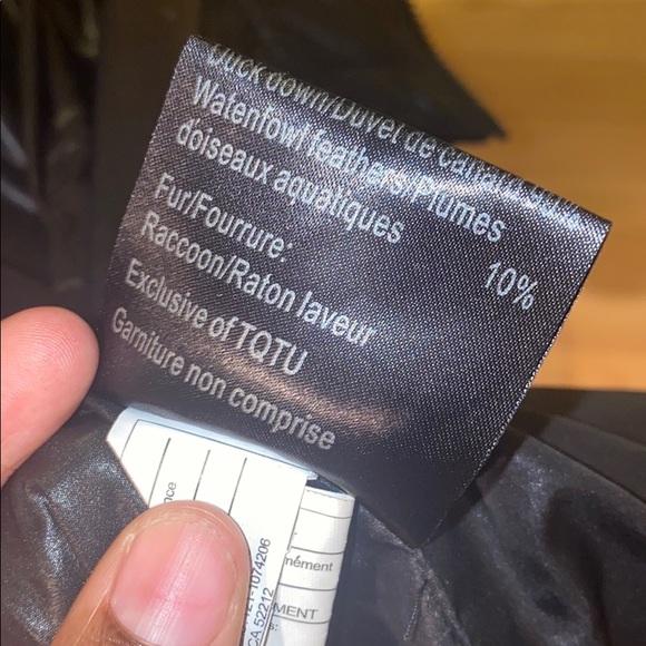 Black Sly & Co real leather & fur winter jacket size XS/S - Picture 16 of 16